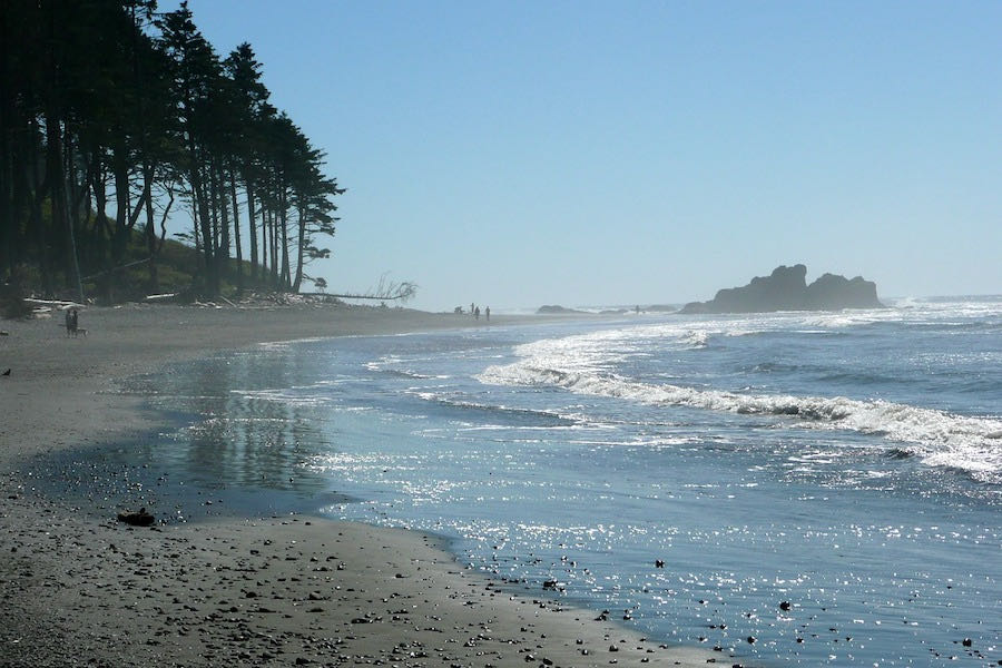 Coastline at Ruby Beach on the Olympic Peninsula in Washington State.