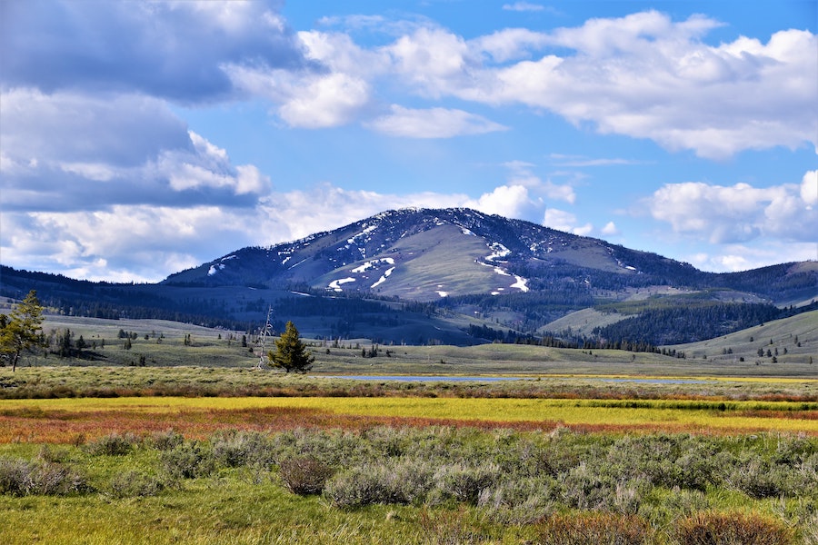 Landscape outside of Gardiner, Montana near Yellowstone National Park
