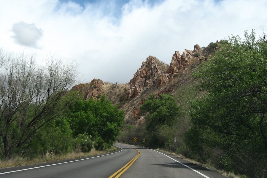 State Route 82 between Nogales and Patagonia (near the turnoff) for Harshaw Road.